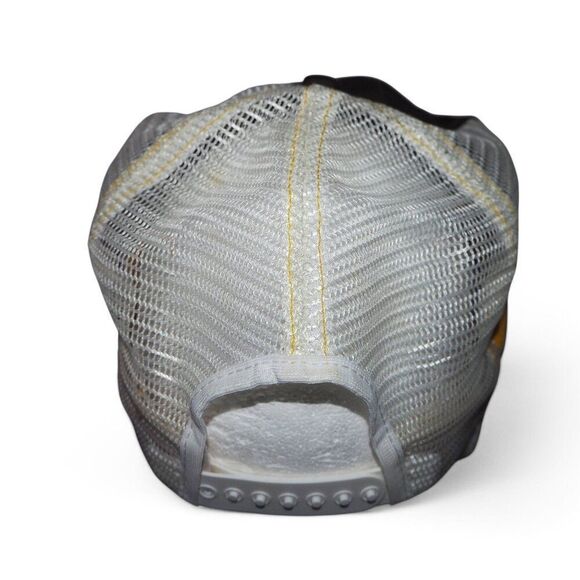 Levi Garrett Vintage 5 Star 80s 3 Stripe Mesh Trucker Snapback Hat Brown OS - Picture 3 of 9